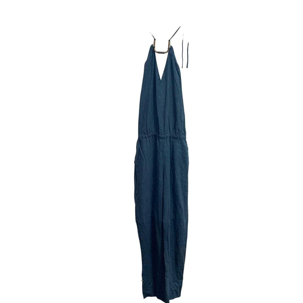 ViX Paula Hermanny Womens Blue Halter Neck One-Piece Jumpsuit Small $278 READ - Picture 3 of 6
